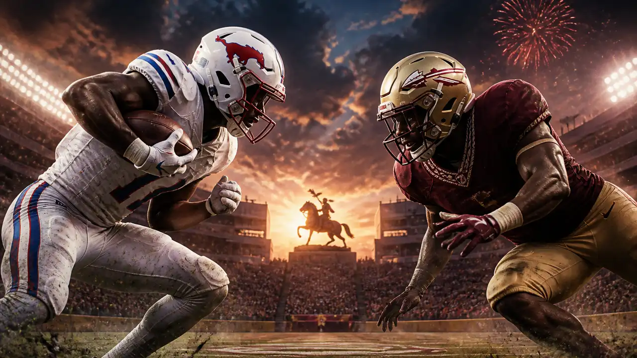 No. 19 SMU beats Florida State 27-24 on a late field goal cover