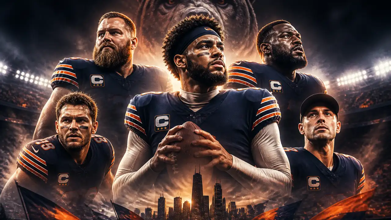 Caleb Williams, Joe Thuney lead five Bears captains chosen for 2026 cover
